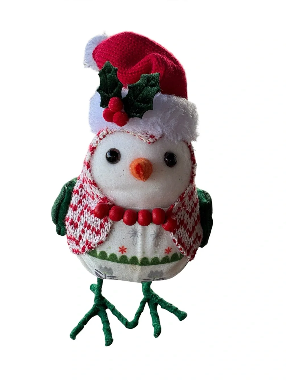 2025 Holiday Time Christmas Bird Tabletop Decoration Set of 2 Snowbirds